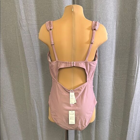 CupShe Pink One-Piece Swimsuit with Lace Details - Picture 7 of 14